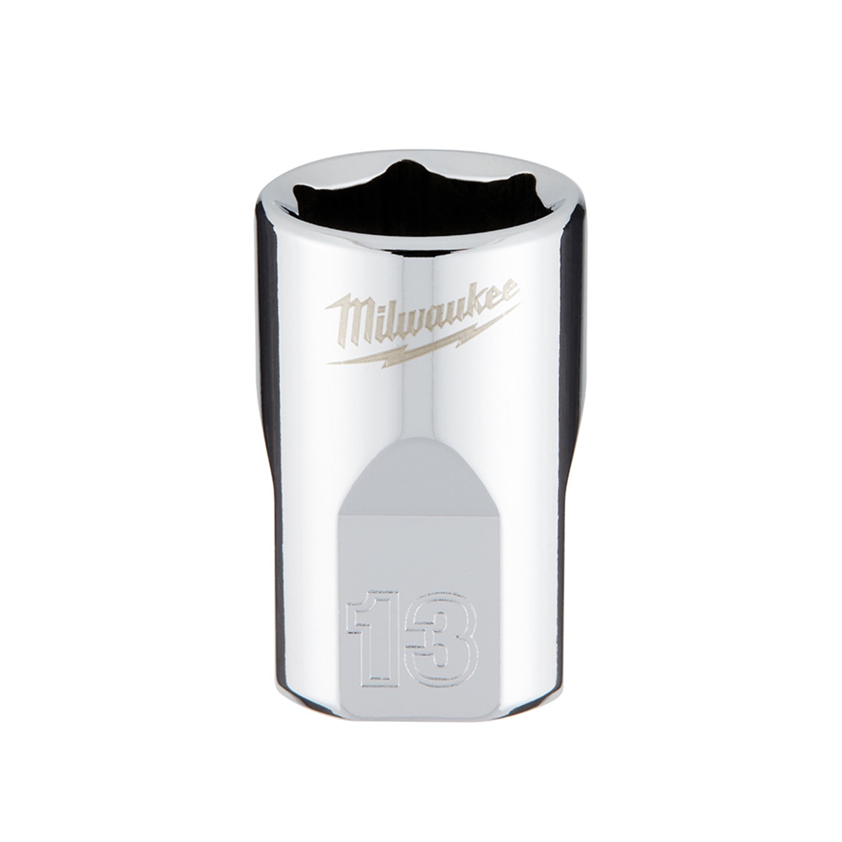 Milwaukee Tools MLW45-34-9083 0.38 in. Drive & 13 mm Metric 6-Point Socket, Steel, Chrome