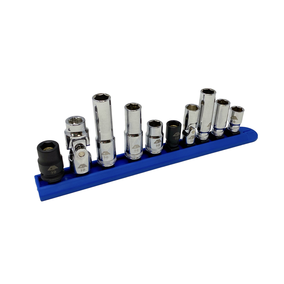 10 mm Polished Chrome Socket Set - 10 Piece