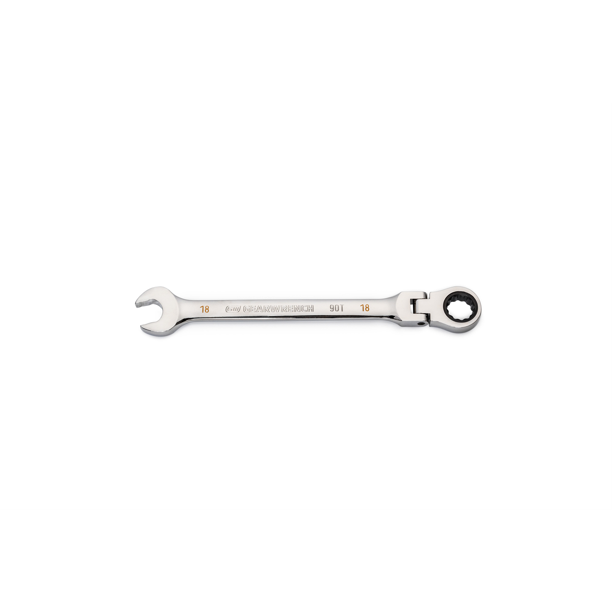 KDT86718 18 mm 90-Tooth 12 Point Flex-Head Combination Ratcheting Wrench -  Gearwrench