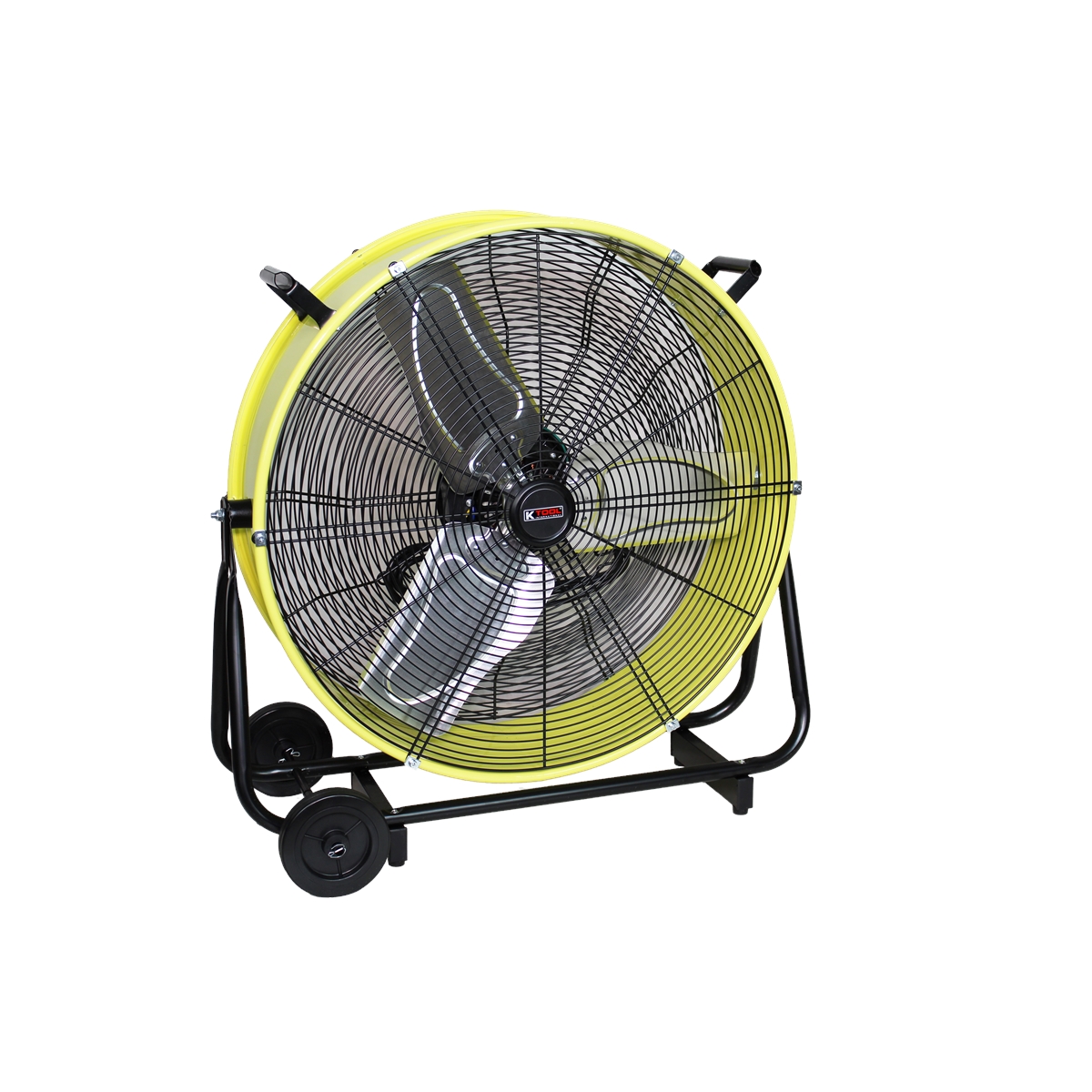 Picture of K Tool International KTI77740 24 in. Direct Drive Tilting Industrial Drum Fan&#44; Safety Yellow