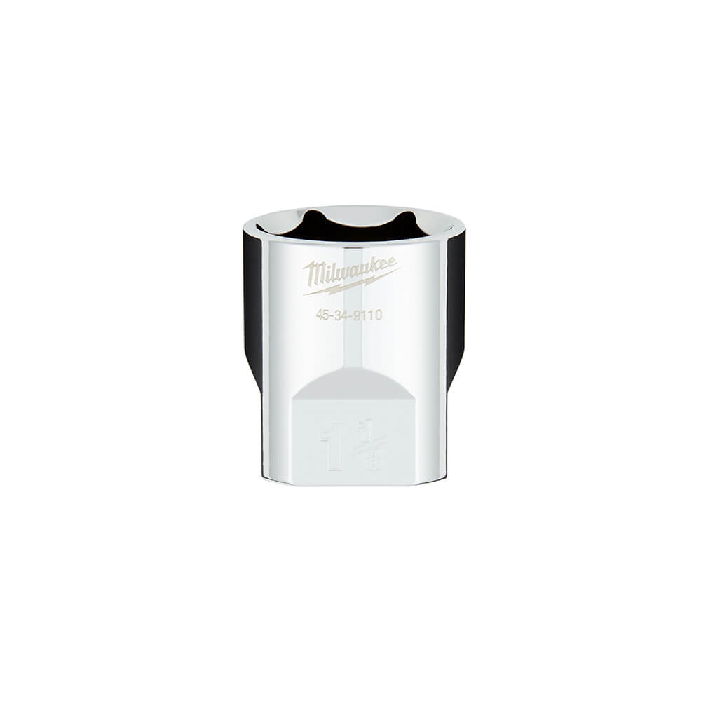 Milwaukee Tool MLW45-34-9110 0.5 in. Drive 1.125 in. SAE 6-Point Socket with Four Flat Sides