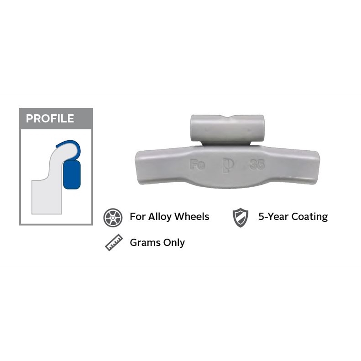 1 oz AWN Series Steel Wheel Weight