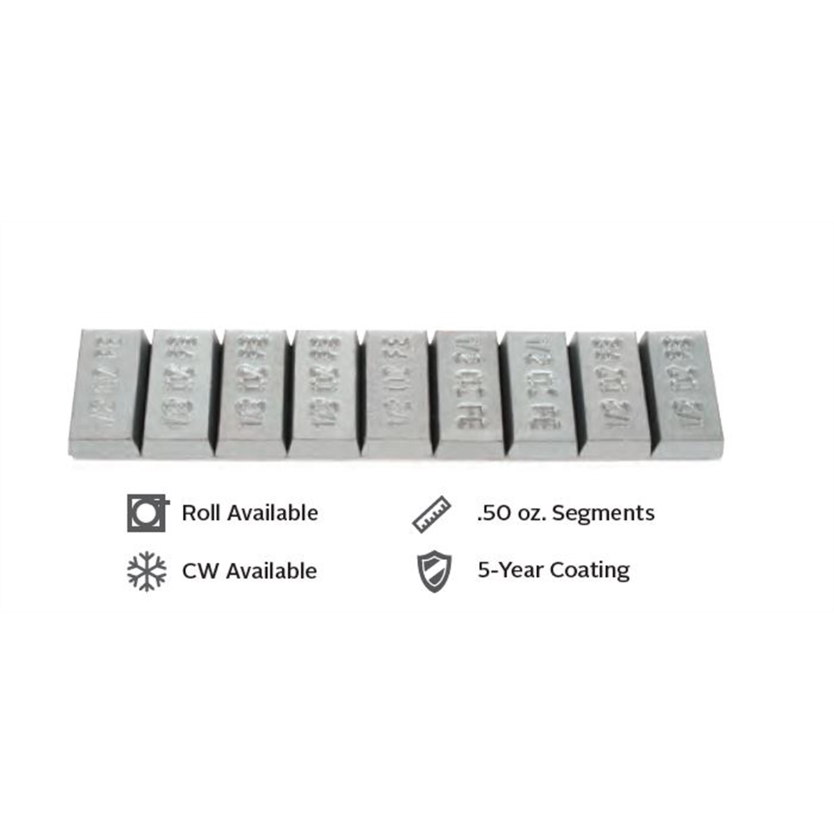0.5 oz Steel Roll Wheel Weight