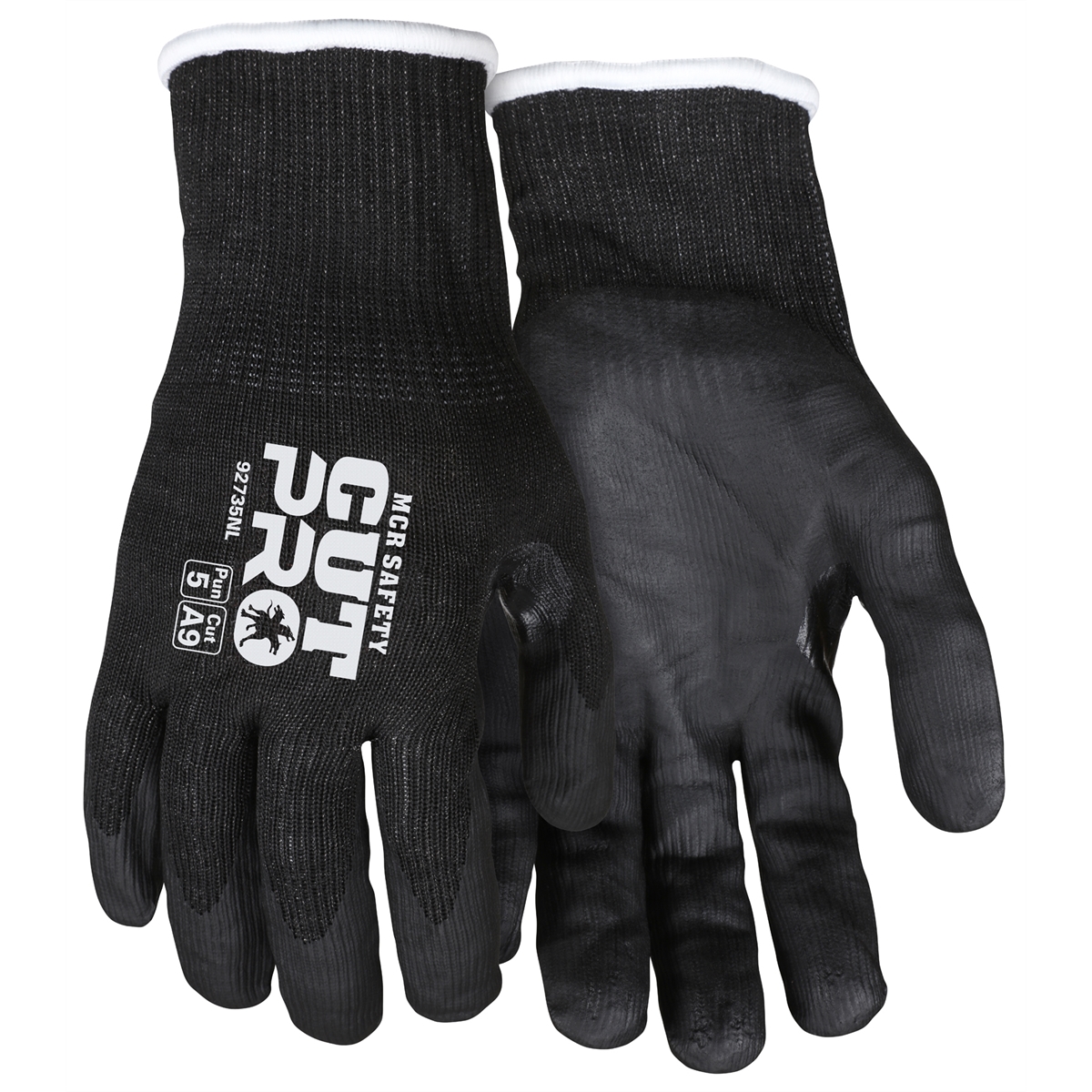Cut Pro 15 Gauge HyperMax Shell Nitrile Coated Palm & Fingers Gloves, Black - Extra Large