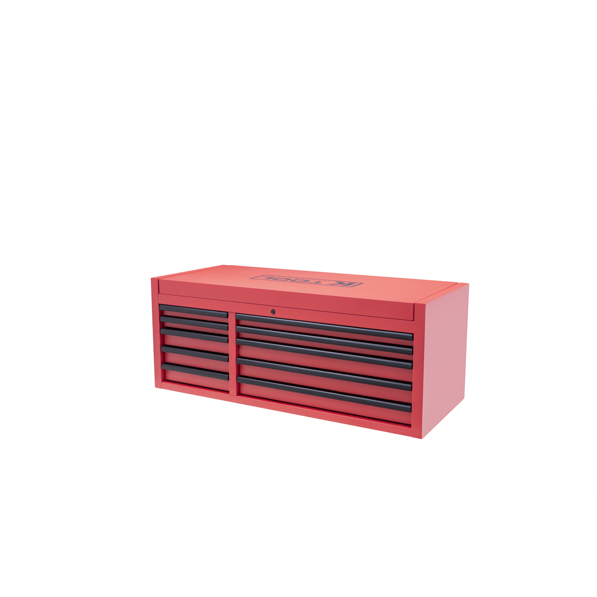 Picture of K Tool International KTI75135 55 in. 500 lbs Premium 10 Drawer Double Bay Tool Box, Matte Red