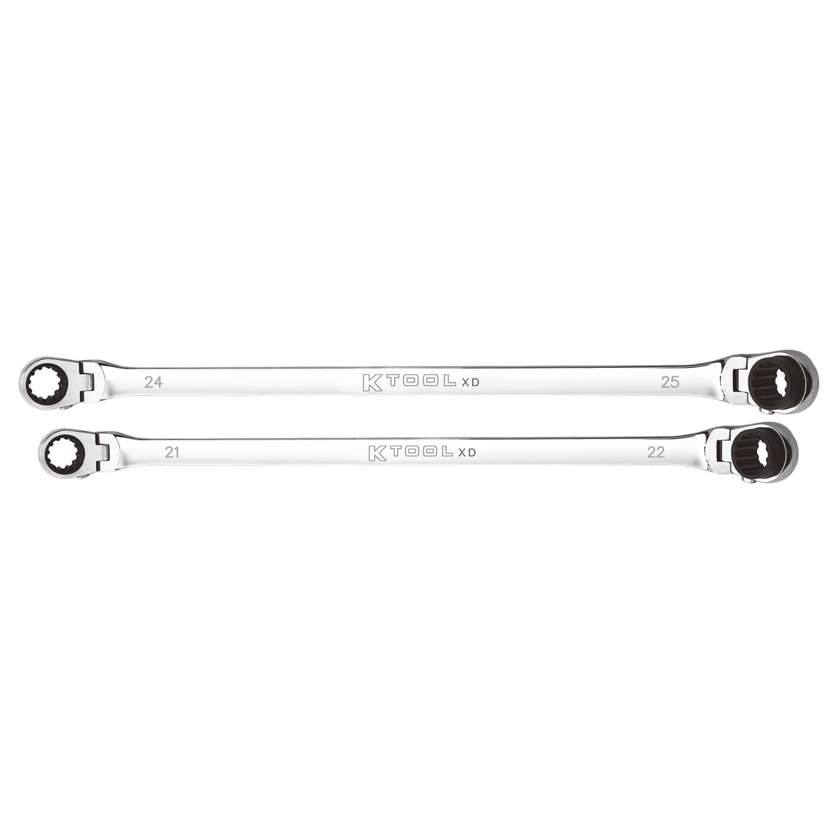 120 Tooth Double Flex Ratcheting Wrench Set - 2 Piece