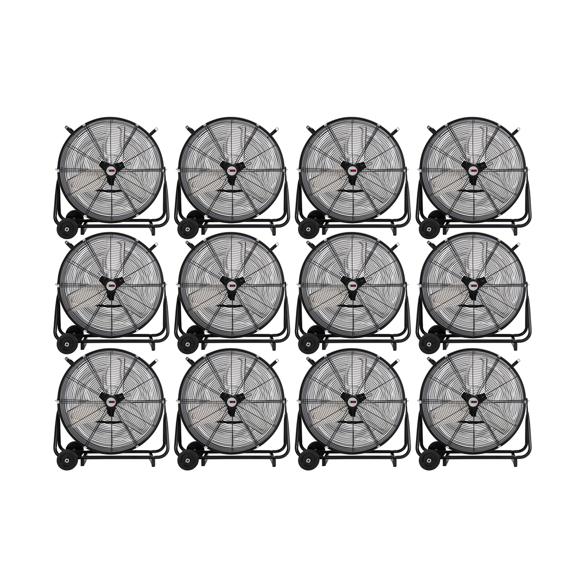 K Tool International KTI77741-PL12 24 in. Direct Drive Industrial Tilting Drum Fan - Pallet of 12