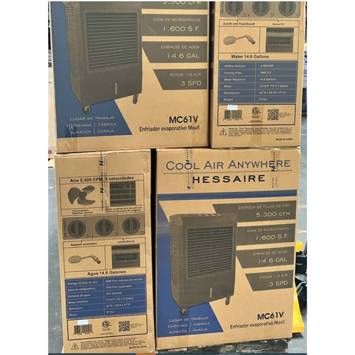 HESMC61V-PL5 Evaporative Cooler - Pallet of 5