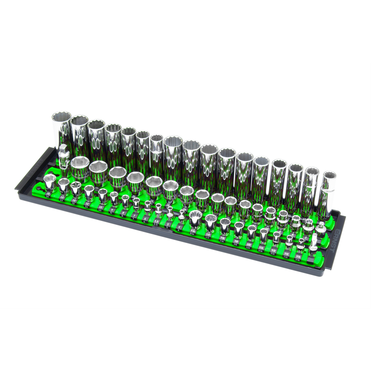 Ernst 8481 3 Rail Twist Lock Socket Boss 18", Green - 1/4", 3/8" & 1/2"