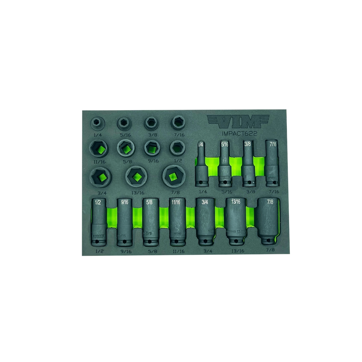 VIMIMPACT622 0.37 in. Drive SAE Impact Socket Set