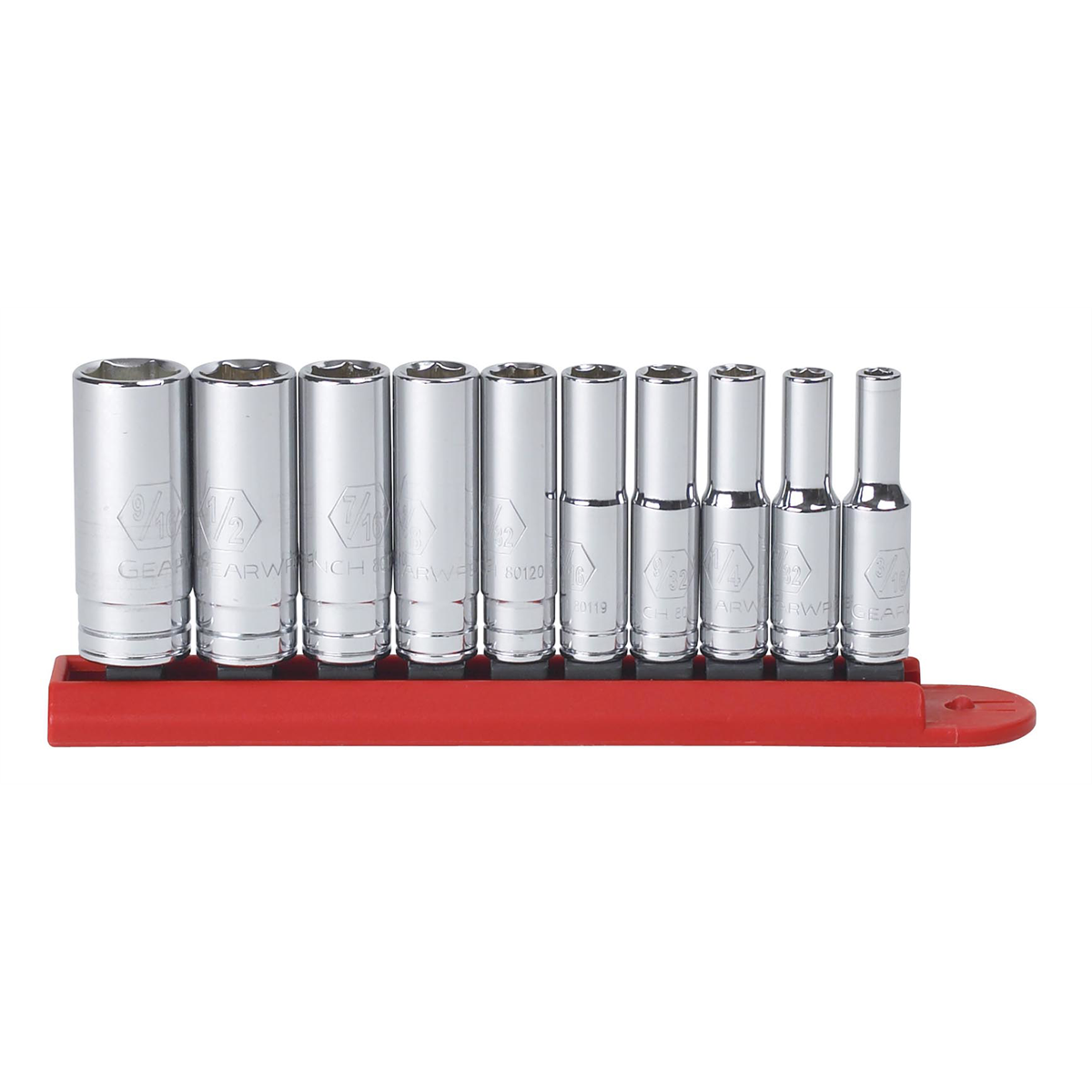 KDT80305S-06 0.25 in. Drive 6 Point Mid Length SAE Socket Set - 10 Piece