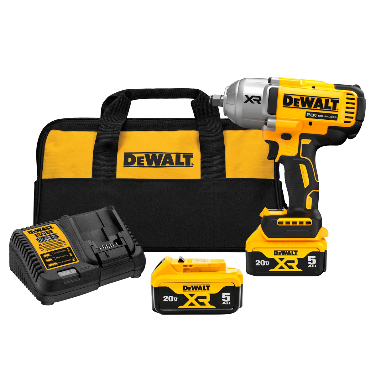 DEWALT 20V MAX XR 1/2in High Torque Impact Wrench Kit - DCF900P2