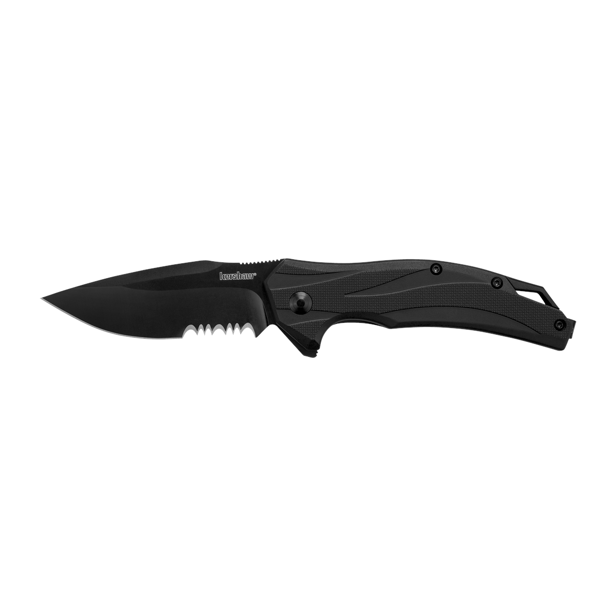 Lateral Serrated Combo Blade, Black