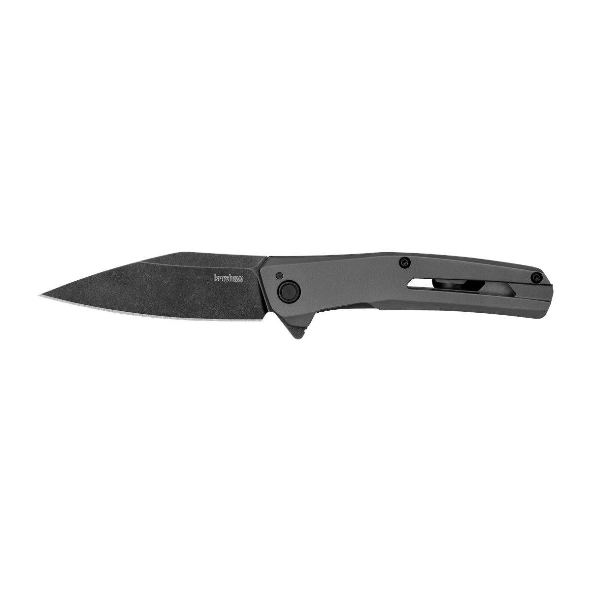 3 in. Steel Handle Flyby Pocket Knife, Black-Oxide