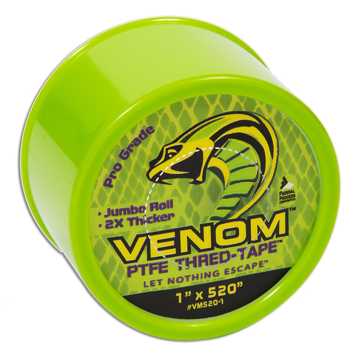 520 x 1 in. Venom PTFE Tape, White