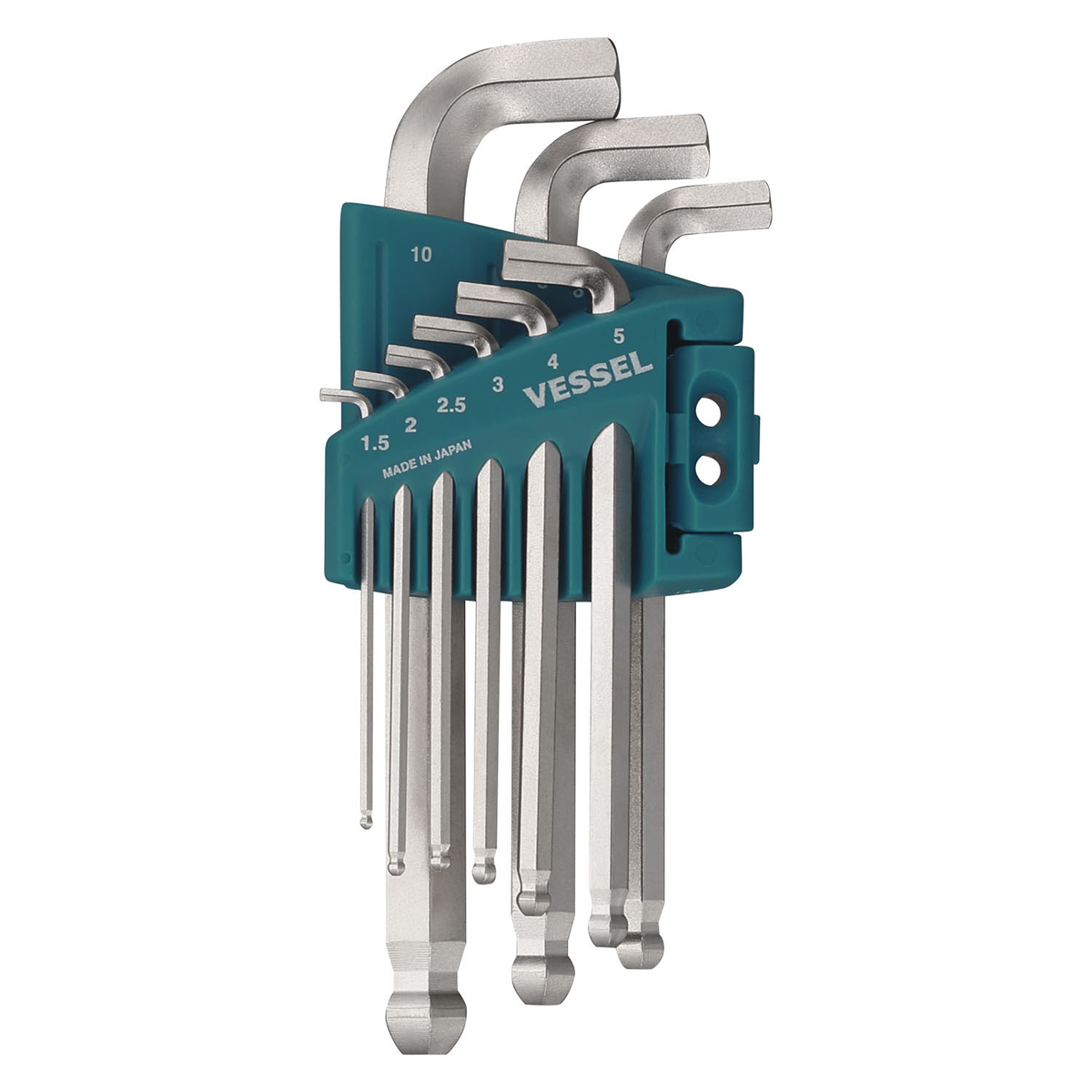 VES8209BPSU Ball Point Hex L-Key Wrench Stubby Short Type - 9 Piece