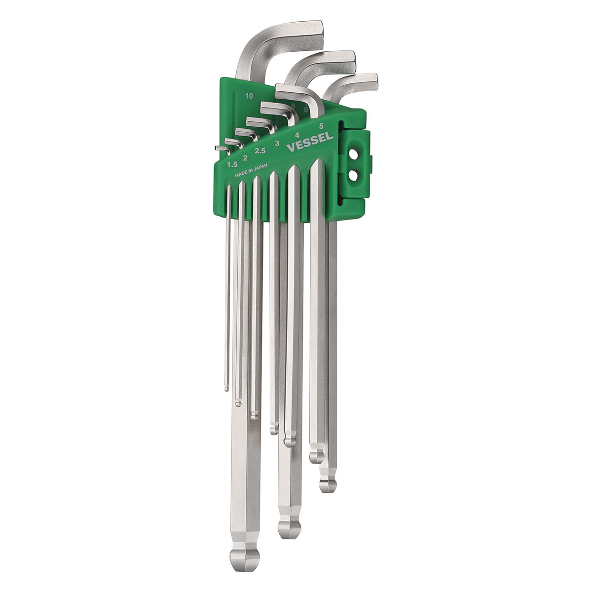Vessel Ball Point Hex L-Key Wrench Stubby 9 Pc Set (8209BPU)