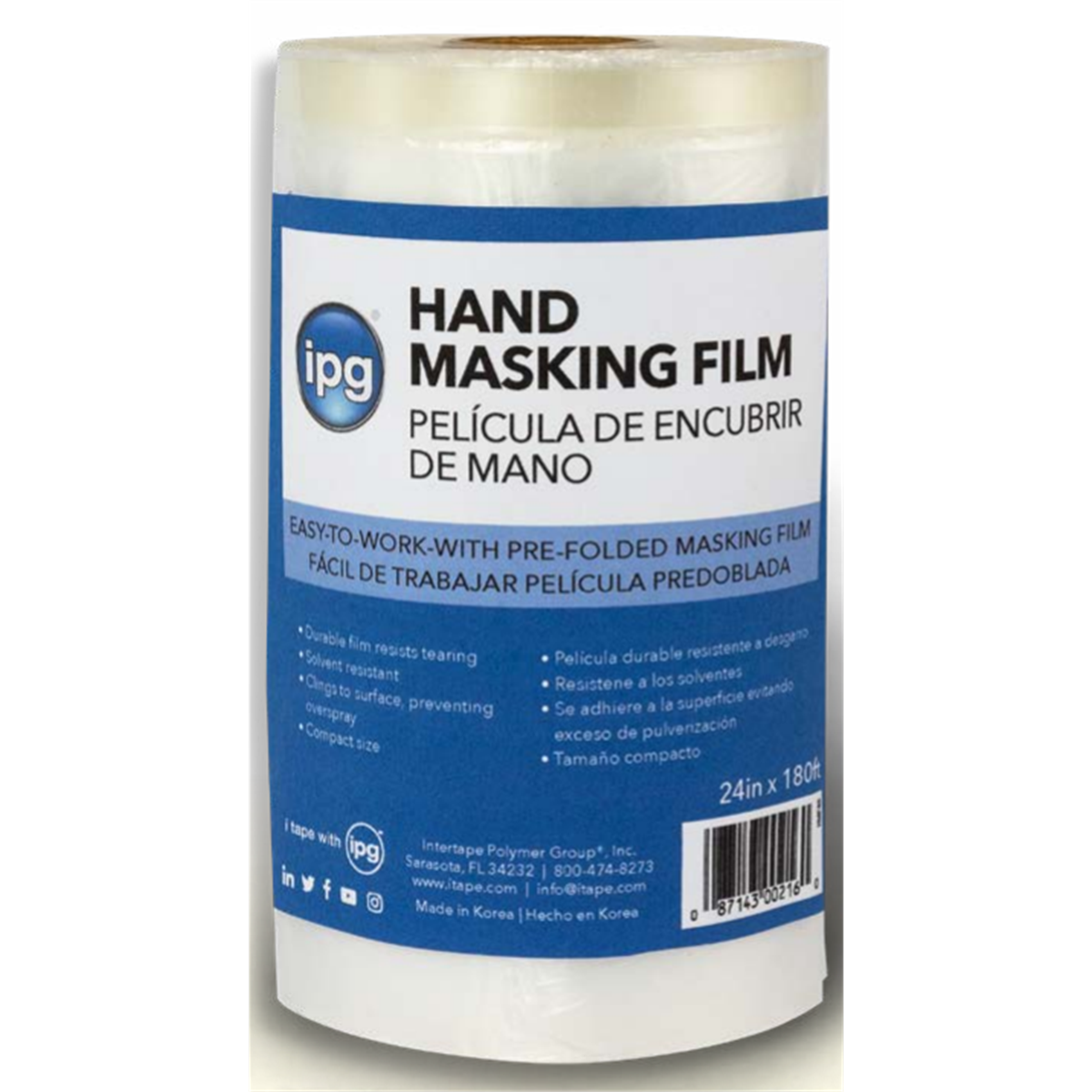 48 in. HMF 0.47 Mil Printed HDPE Masking Film