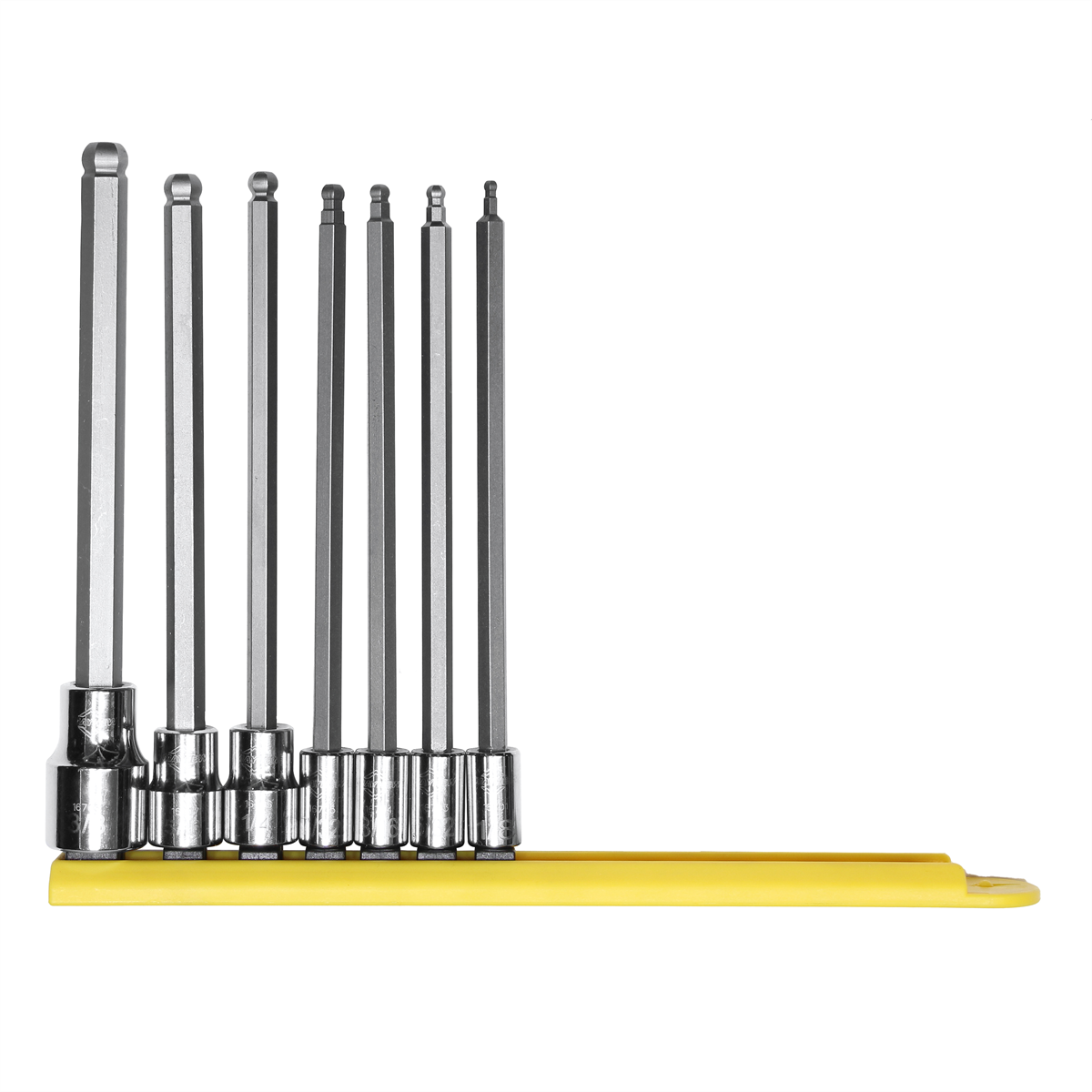 Long SAE Ball Hex Insert Socket Bit Set - 7 Piece