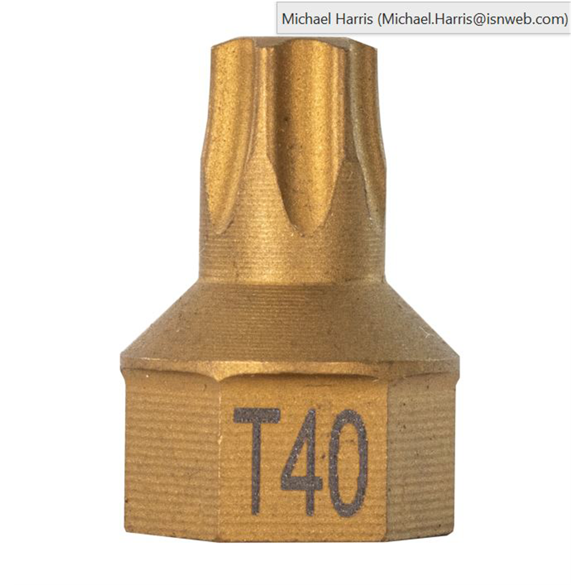 MAY16116 0.437 in. Drive T40 Torx Dual Drive Bit