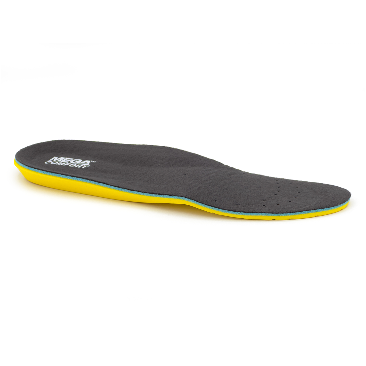 Picture of Mega Comfort MCFPAM-M7W9 Unisex Personal Anti Fatigue Mat Shoe Insole&#44; Yellow&#44; Black & Blue - Men Size 7 & Women Size 9