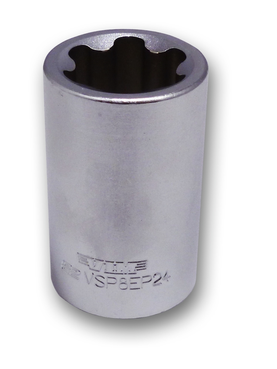 VP8EP24 0.5 in. Sqaure EP24 Torx Plus Socket, Gun Metal Gray
