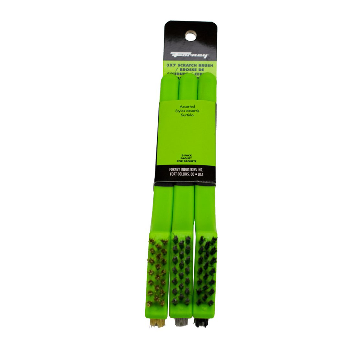 FOR70531 Scratch Brush Combo with Plastic Handle - Pack of 3