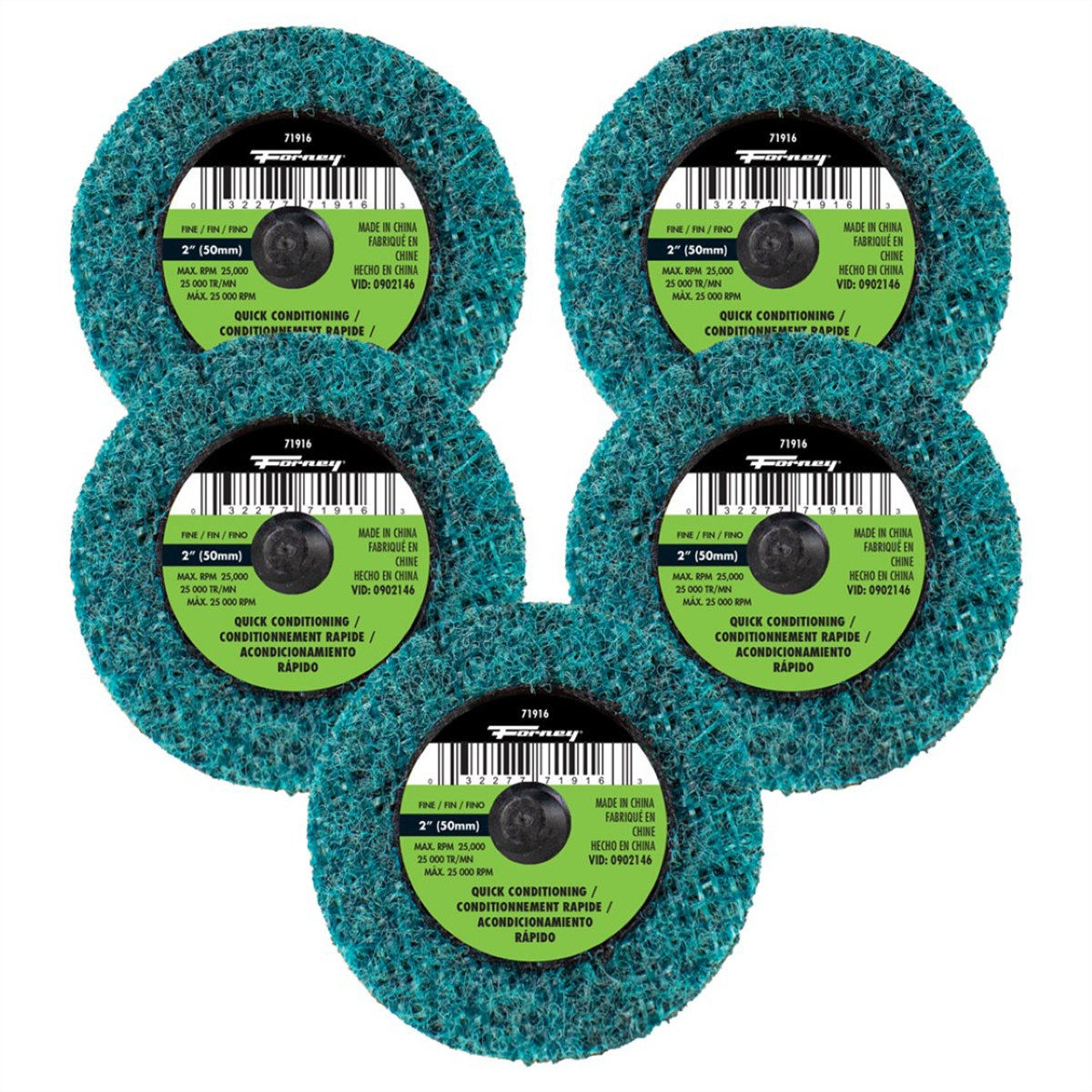 2 in. Quick Change Surface Prep Pad - Fine Grit - Pack of 5