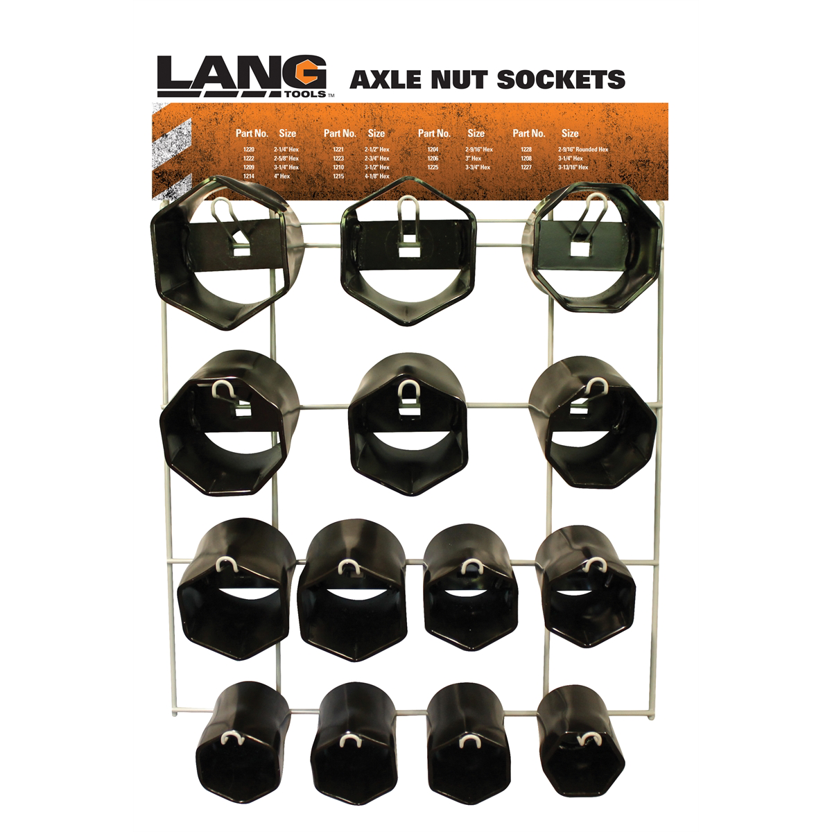 KAS1290 Axle Nut Display - 14 Piece