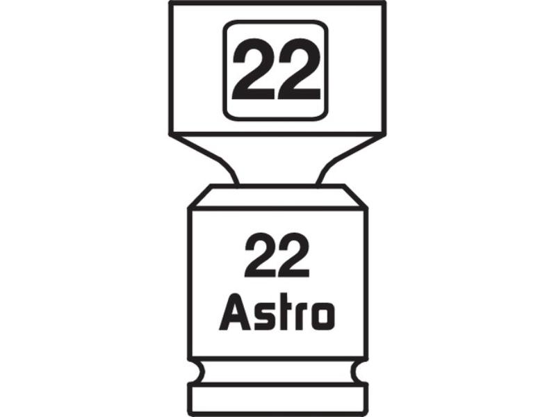 AST7824410 22 mm Nano Impact Socket
