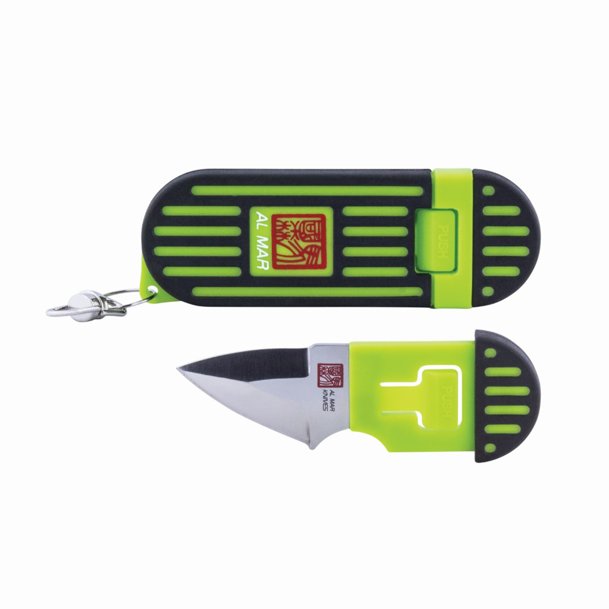 Picture of Sunex SUNAMK1001BKG 1 in. CKR D2 58HRC Satin Trad Nylon Black & Green Box Stinger Keychain & Knife Sting