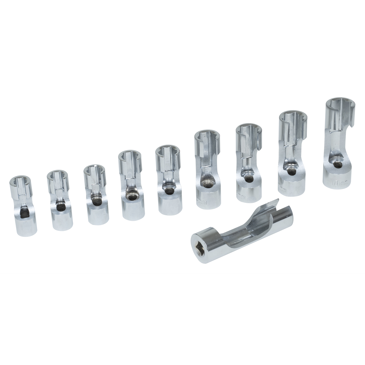 LIS12030 Flare Nut Socket Set, Chrome - 10 Piece