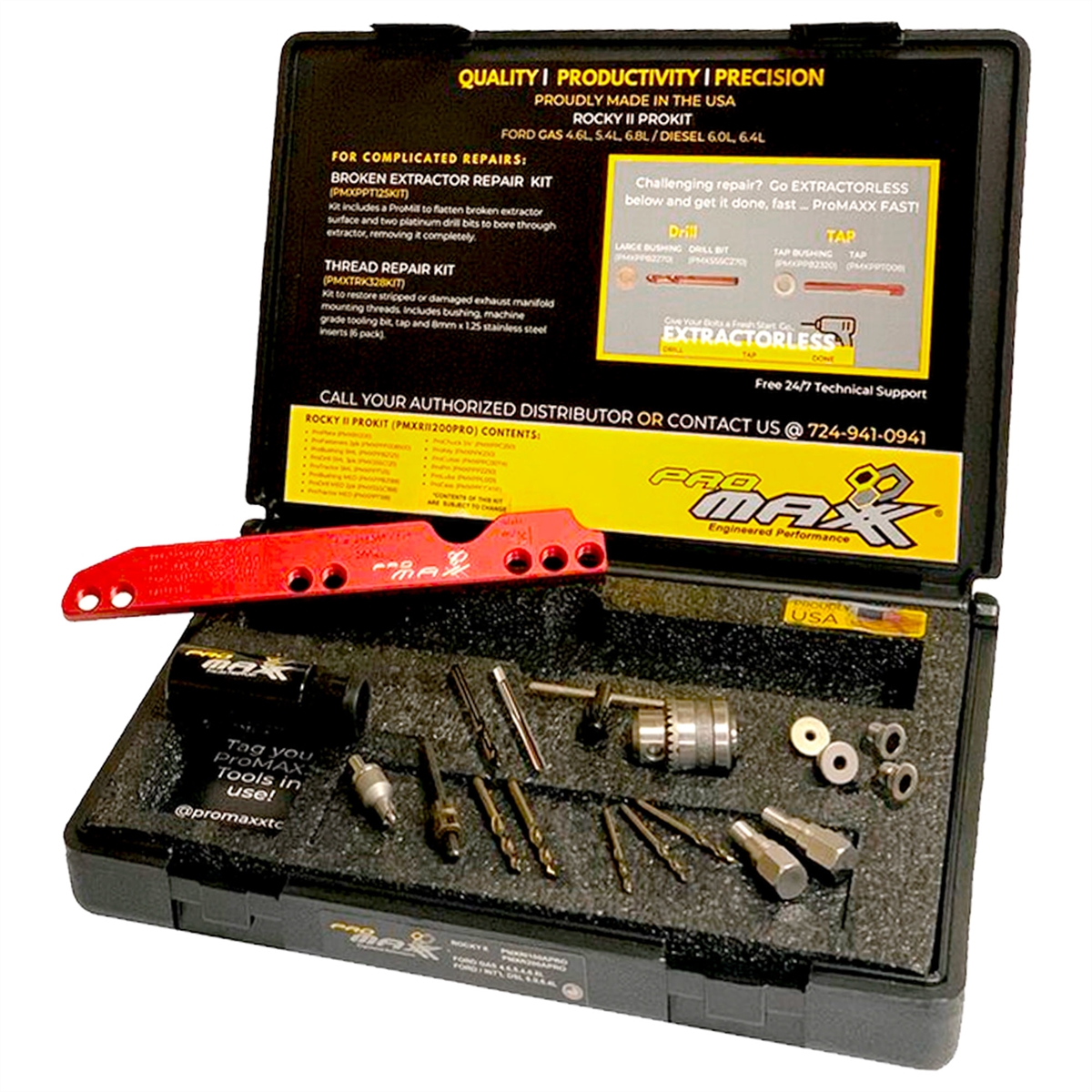 Picture of ProMax PMXRII200PROP Tool Rocky II Broken Exhaust Manifold Bolt Repair Kit for Ford 5.4L&#44; 4.6L & 6.8L Engines