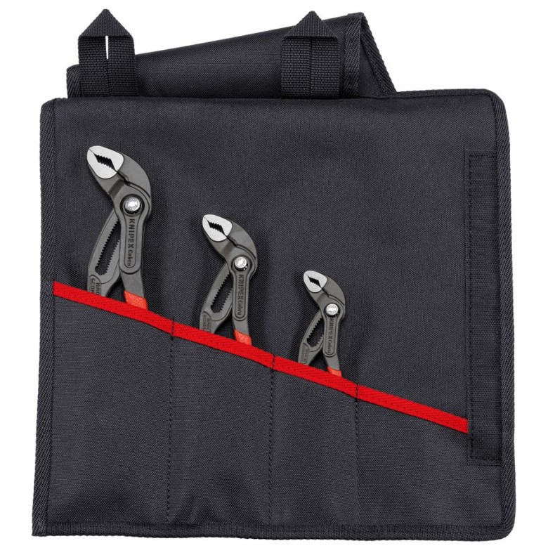 KNP001955S8 Cobra Pliers Set in Tool Roll - 3 Piece
