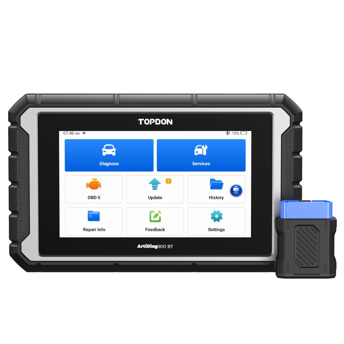 Picture of Topdon TOPAD900BT 7 in. Bluetooth Scan Tool with Serv Functions & Bi-Directional
