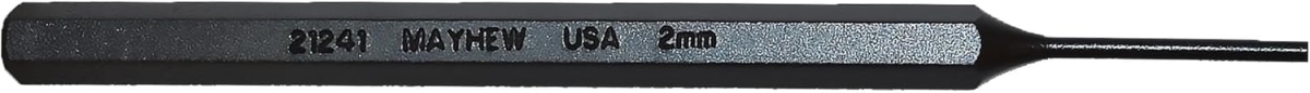 MAY21241 2 mm x 4.25 in. Metric Pin Punch, Black Oxide
