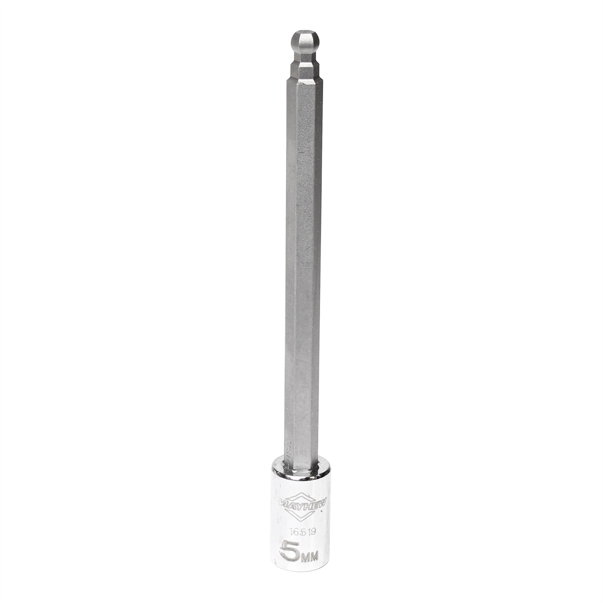 MAY16519 5 mm Metric Ball Hex Medium Insert Socket Bit, 0.25 in. Drive