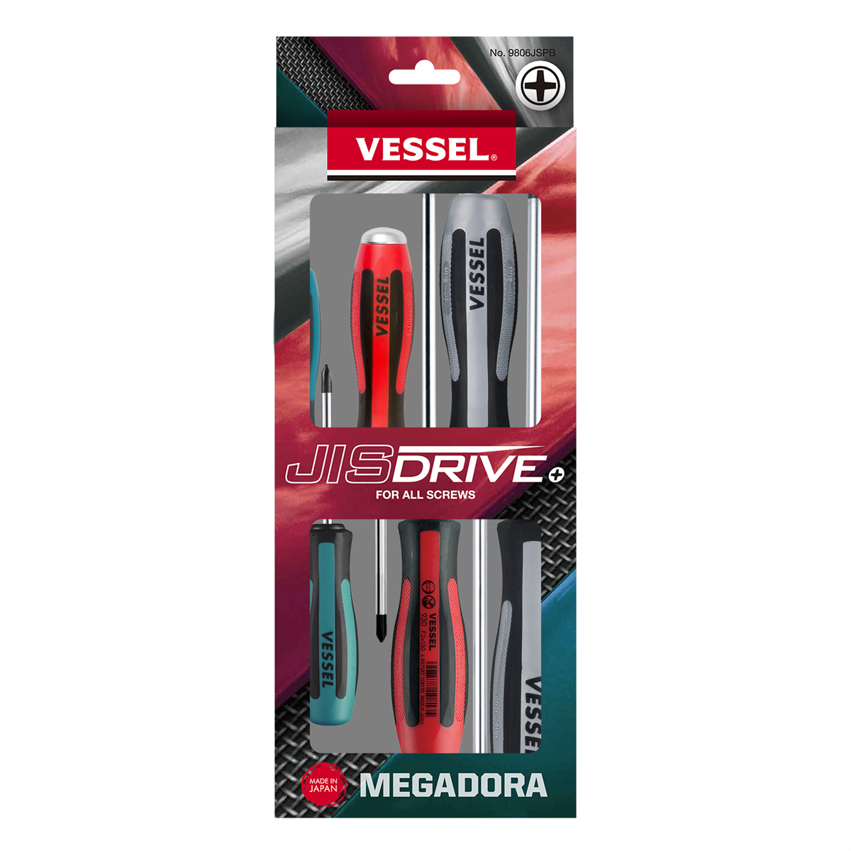 VES9806JSPB Megadora Jis Screwdriver Set - 6 Piece