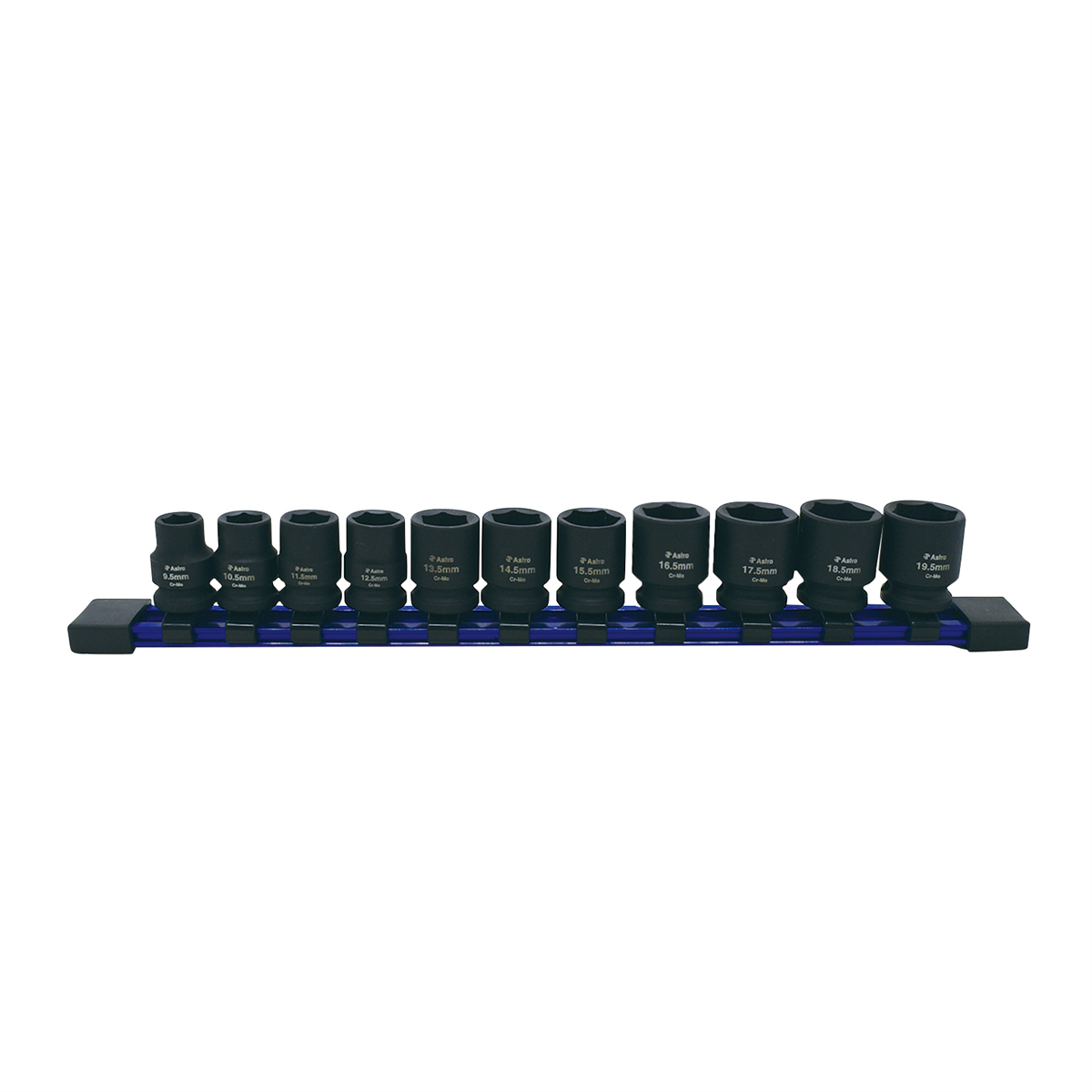 AST78311 11 Piece 0.375 in. Drive 0.5 Size Socket Set - 9.5 to 19.5mm for Undersized, Swollen or Damaged Hardware