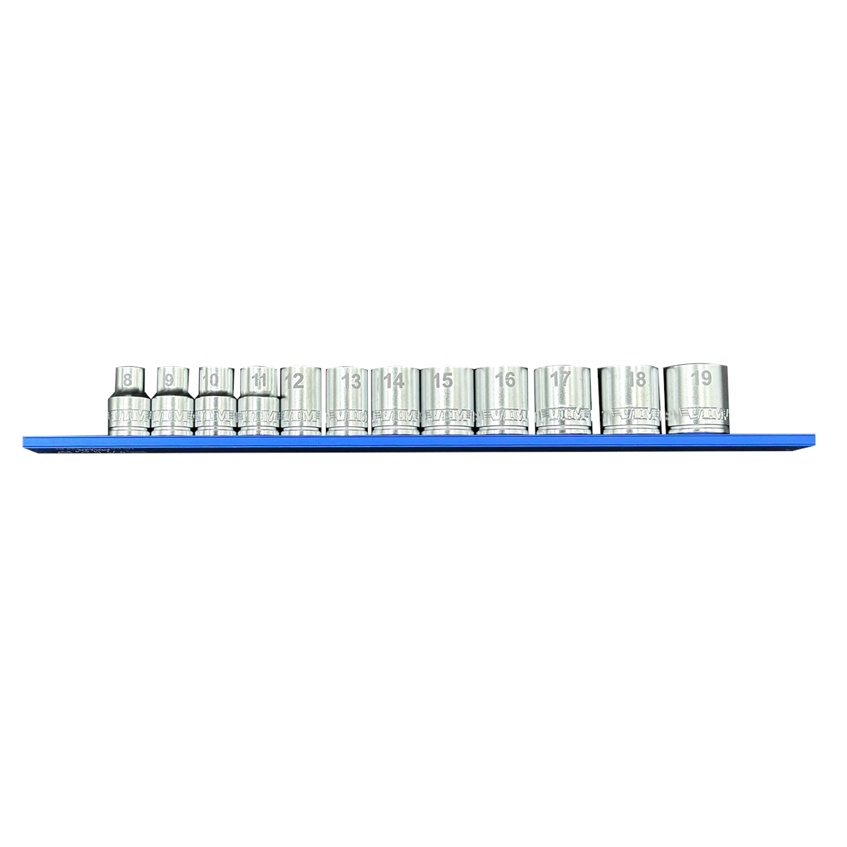 VIMSM600 12 Piece 0.38 in. Drive Metric Socket Set with 12 in. Blue Magrail