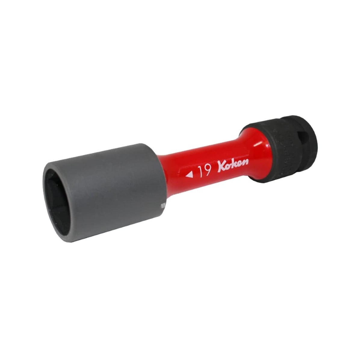 KKN14145PM.110-19 19 mm Extra-Thin Wall Wheel Nut Socket with 0.5 in. Square Drive & 110 mm Length Color-Coded Protector
