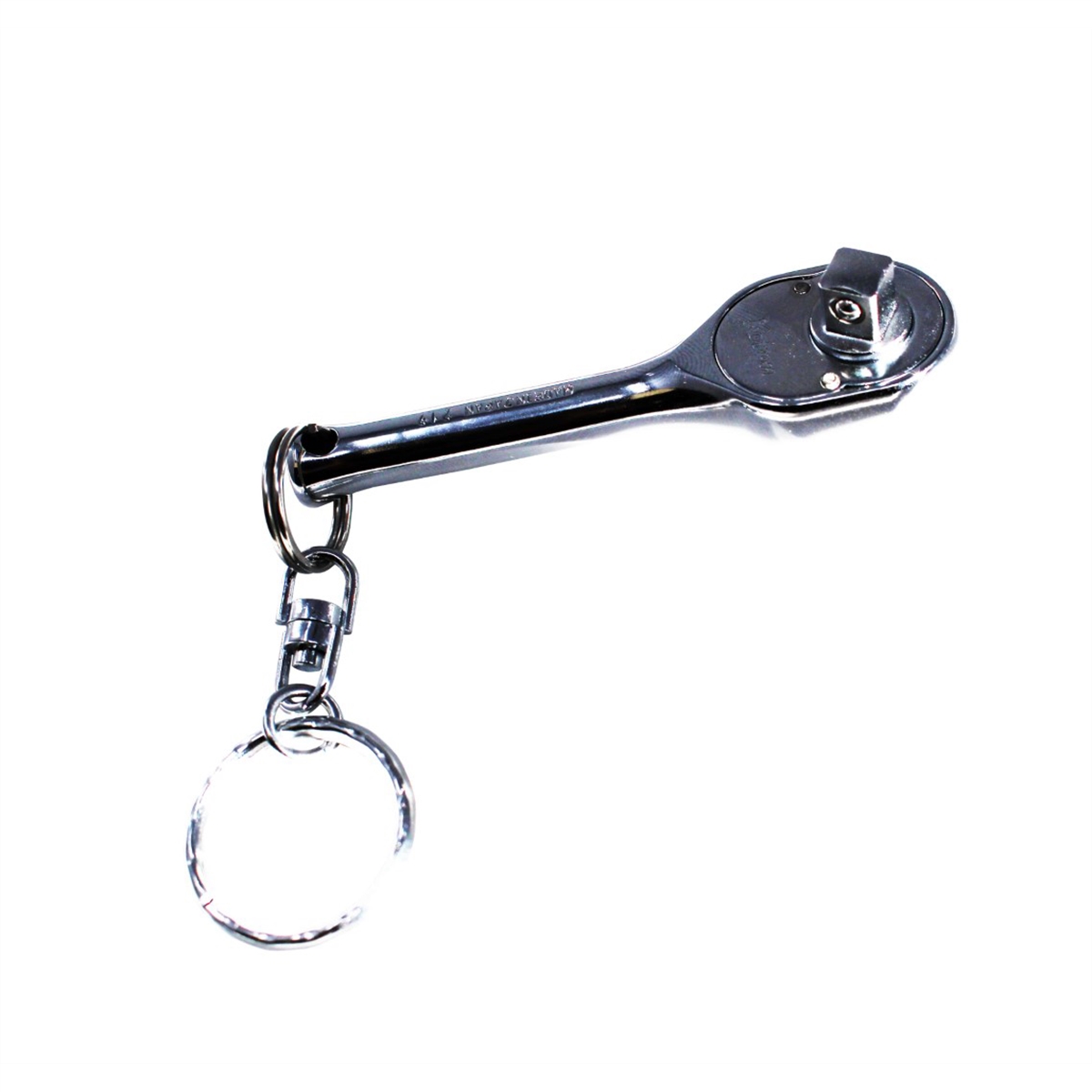 0.25 in. Square Drive Ratchet Handle with 20 Teeth Short Length - 75 mm Key Ring