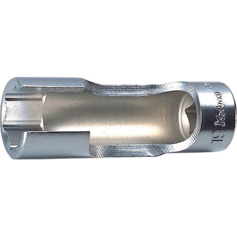 KKN3300FN-17 0.37 in. Square Drive Flare Nut Socket with 17 mm Size - 80 mm Length, Chrome Plated