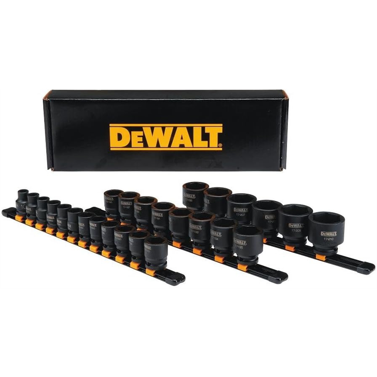 DWTDWMT19243 0.5 in. 6-Point Drive Metric Impact Socket Set - 26 Piece