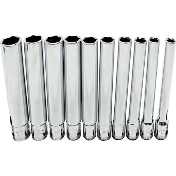 Astro Pneumatic Tools 3/8 Inch Drive Steel Metric Extra Deep Socket Set 10 Pieces - 4110