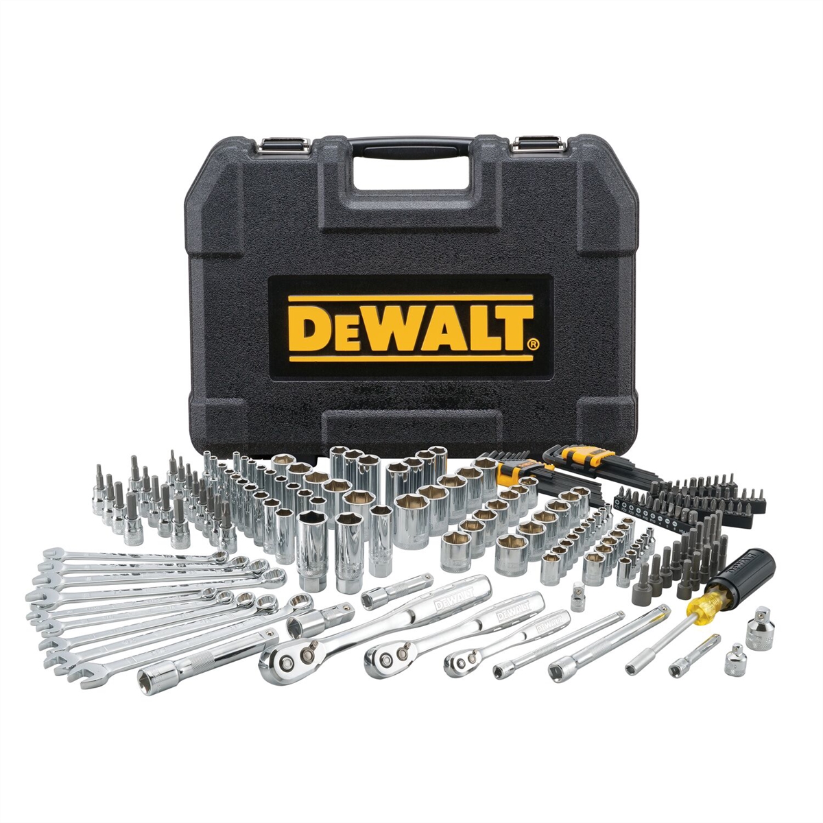 DWTDWMT75000 0.25, 0.38 & 0.5 in. Drive Socket Set for Mechanics - 200 Piece
