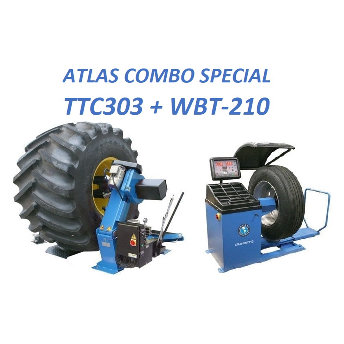 Picture of Atlas Automotive Equipment ATETTCWB-COMBO3-FPD 90.5 in. Dia. Tire Changer Plus WBT210 Wheel Balancer Combo