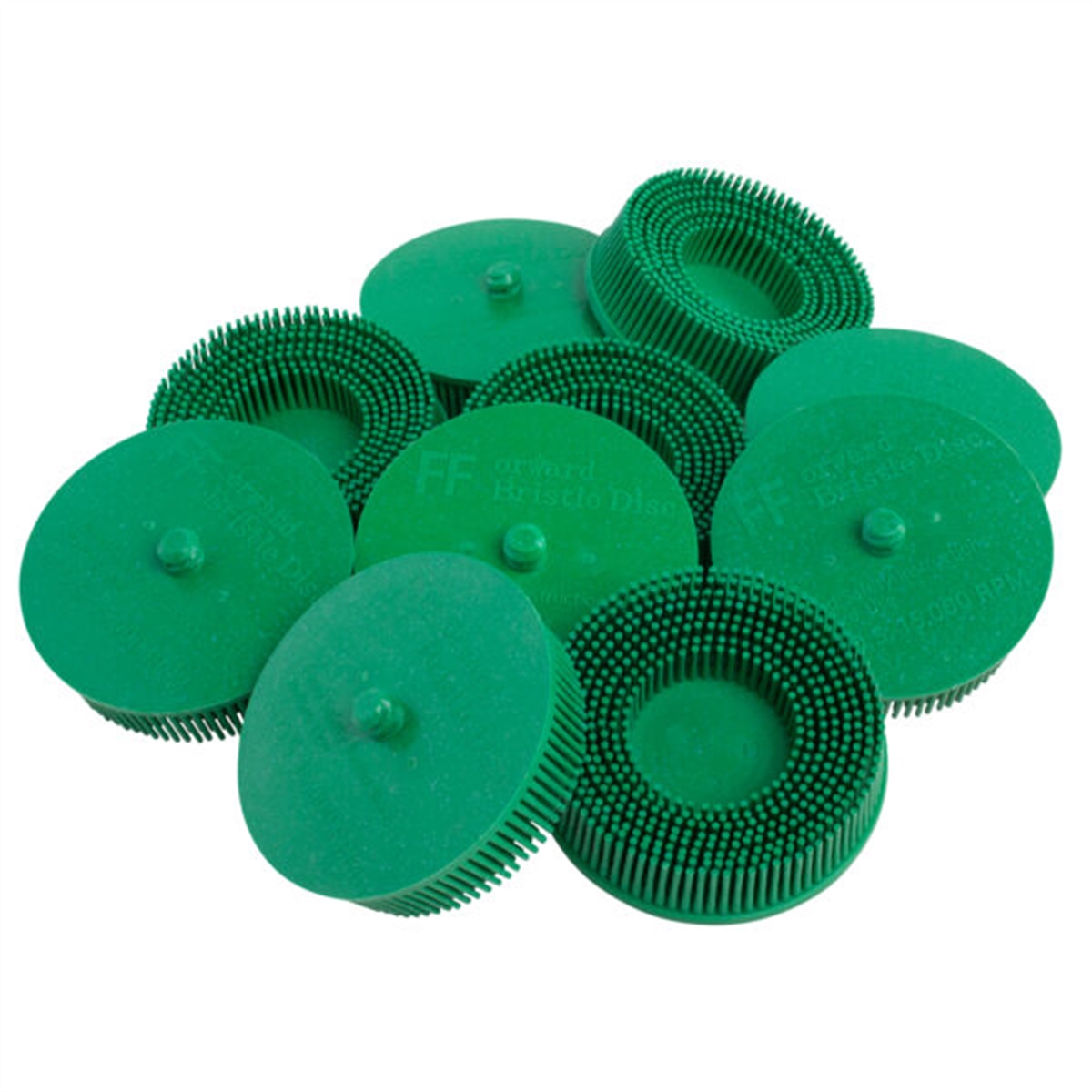 Picture of Shark Industries SRK13361 3 in. Shark Industries Finger Disc&#44; Green - 50 Grit - Pack of 10