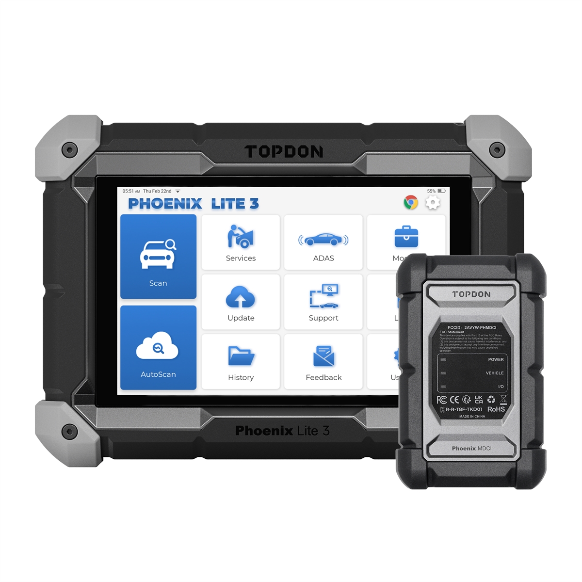 TOPPXLITE3 3-8 in. Phoenix Lite OE-Level Scan Tool, Service Functions & Bi-Directional Controls