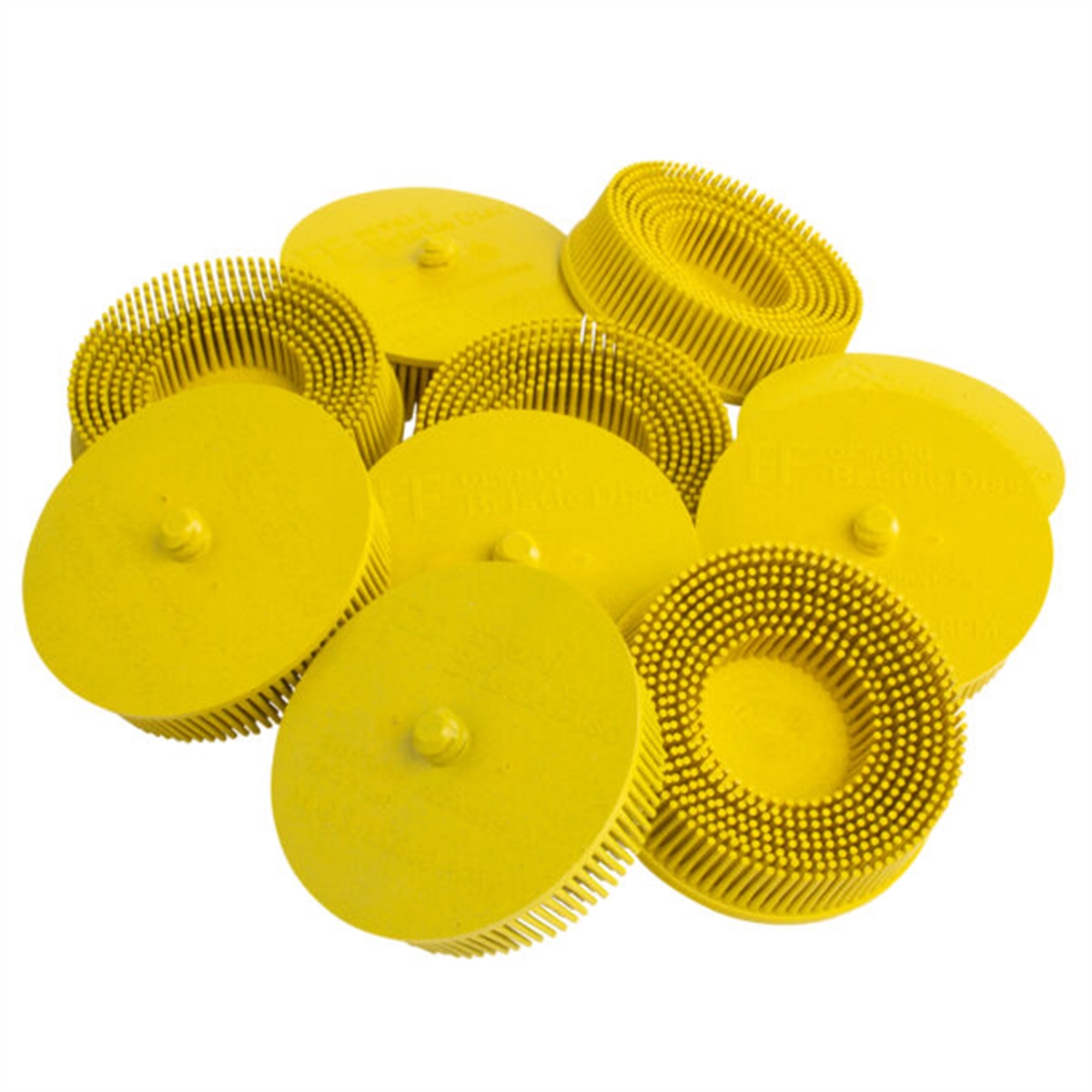 Picture of Shark Industries SRK13363 3 in. Shark Industries Finger Disc&#44; Yellow - 80 Grit - Pack of 10